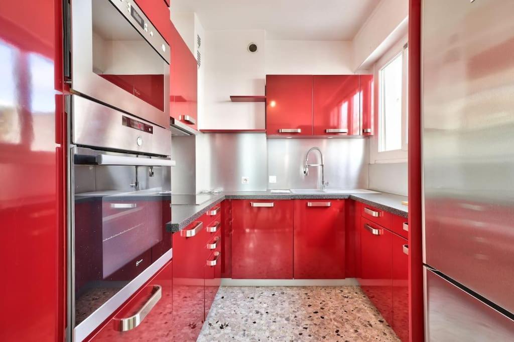 ניס L29 Lenval Beach At 1Min Walk To Sea Front Ac Balcony מראה חיצוני תמונה