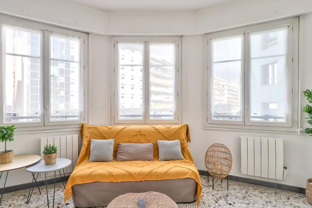 ניס L29 Lenval Beach At 1Min Walk To Sea Front Ac Balcony מראה חיצוני תמונה